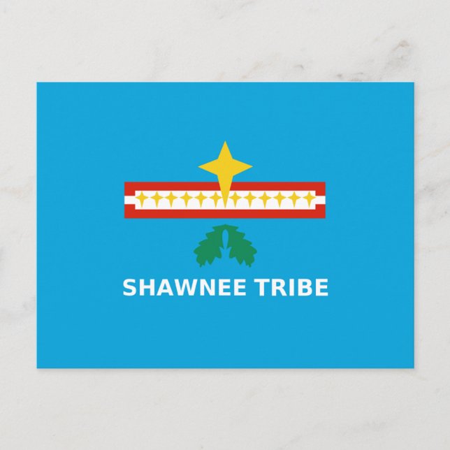 Flagge des Shawnee-Stamms von Oklahoma Postkarte (Vorderseite)