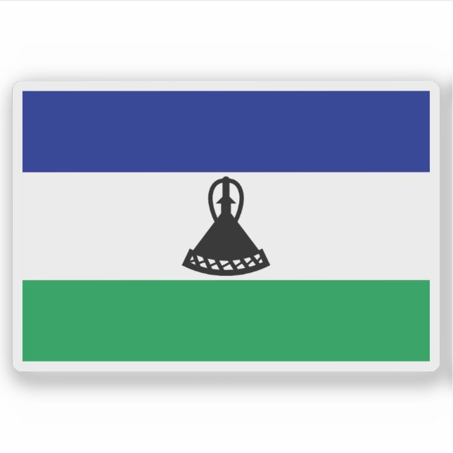Flagge des Sotho-Volkes, Republik Südafrika Aufkleber (Vorderseite)