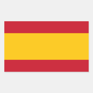 Flagge des spanischen Aufklebers Rechteckiger Aufkleber
