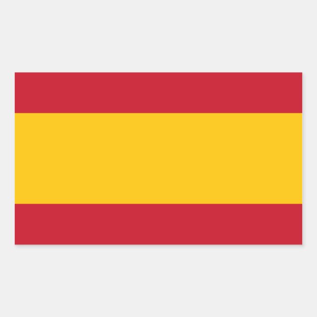 Flagge des spanischen Aufklebers Rechteckiger Aufkleber (Vorderseite)