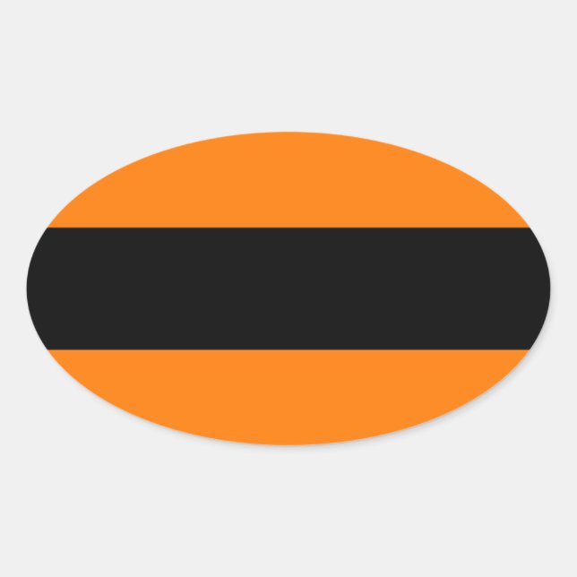 Flagge des St. George Ribbon - Г е о г е и в с р к Ovaler Aufkleber (Vorderseite)