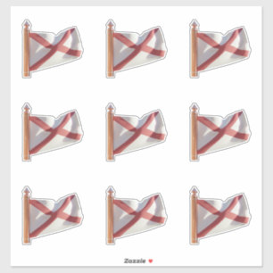 Flagge des Staat Alabama Aufkleber