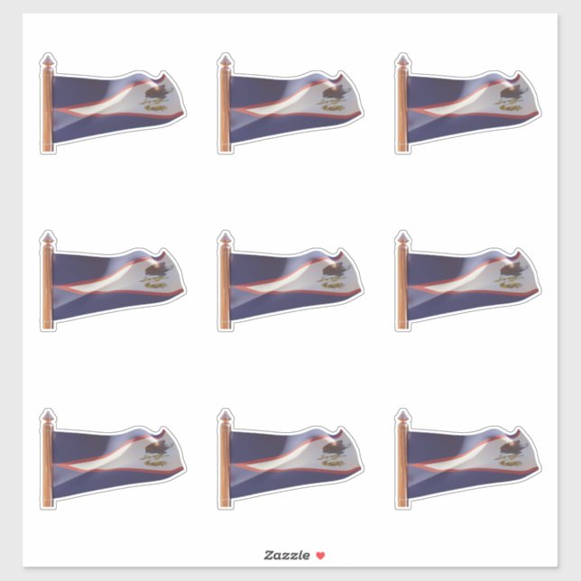 Flagge des Staat Amerikanisch-Samoas/Amerikanisch- Aufkleber (Blatt)
