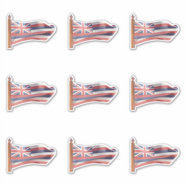 Flagge des Staat Hawaii Aufkleber (Vorderseite)