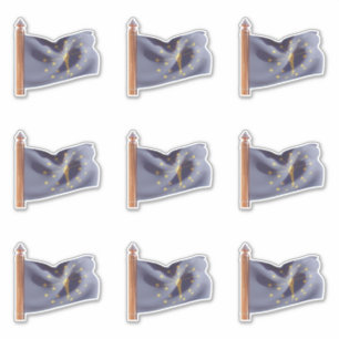 Flagge des Staat Indiana Aufkleber