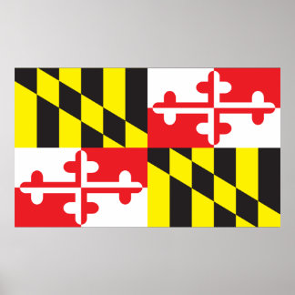 Flagge des Staat Maryland Poster
