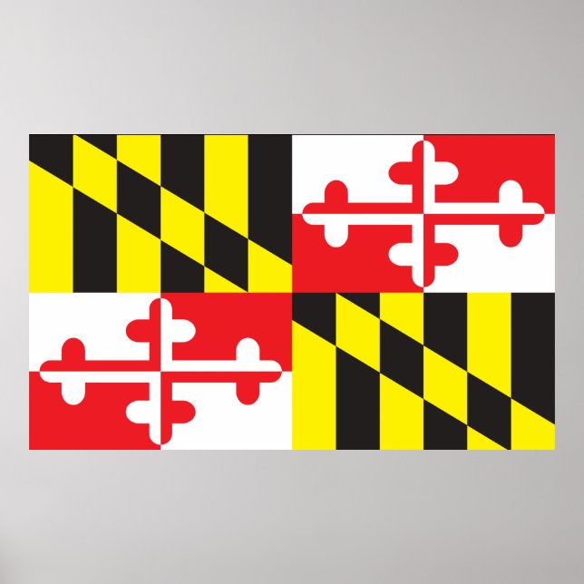 Flagge des Staat Maryland Poster (Vorne)