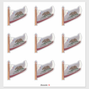 Flagge des Staat von Kalifornien Aufkleber