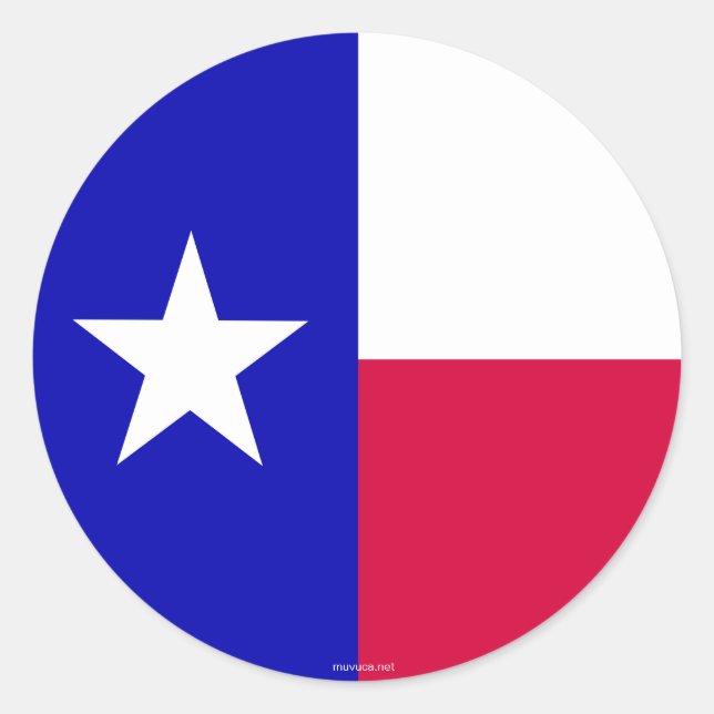 Flagge des Staat von Texas Runder Aufkleber (Vorderseite)