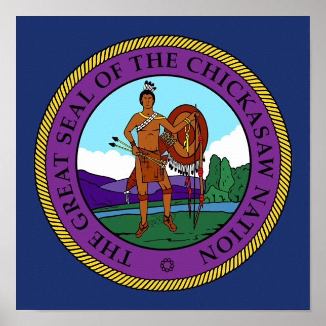 Flagge des Staates Chickasaw Poster (Vorne)