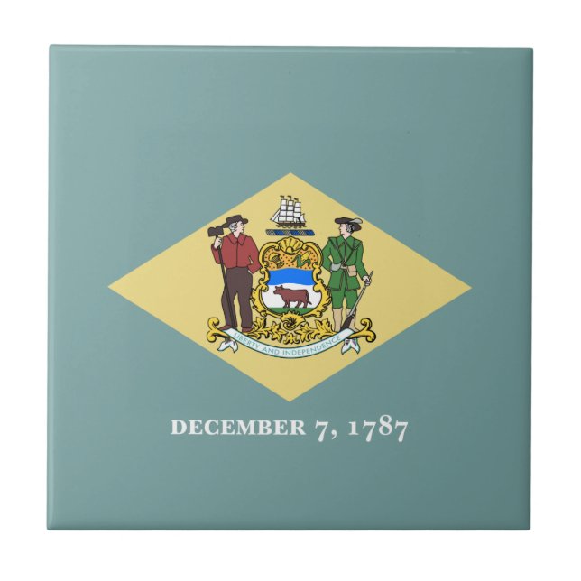 Flagge des Staates Delaware Fliese (Vorderseite)