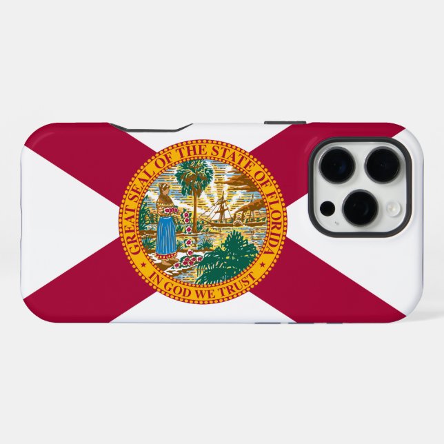 Flagge des Staates Florida iPhone Hülle (Rückseite (Horizontal))