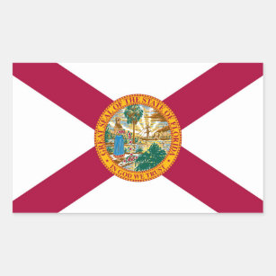 Flagge des Staates Florida Rechteckiger Aufkleber
