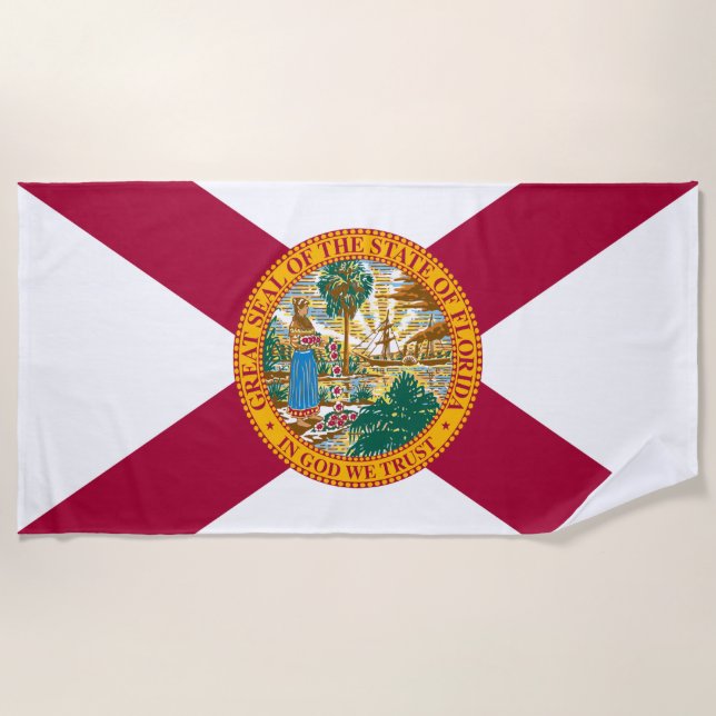 Flagge des Staates Florida Strandtuch (Vorderseite)