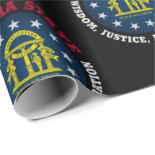FLAGGE DES STAATES GEORGIA PEACH GESCHENKPAPIER