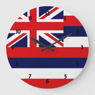 Flagge des Staates Hawaii Große Wanduhr