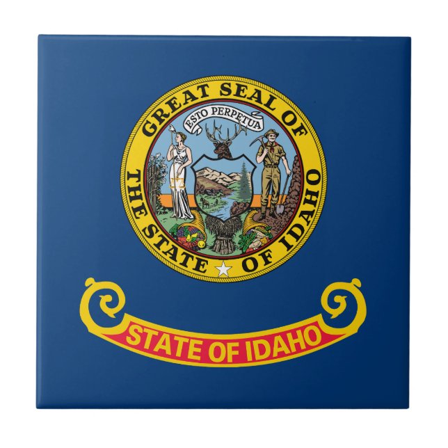 Flagge des Staates Idaho Fliese (Vorderseite)