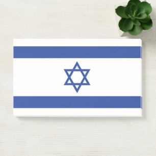 Flagge des Staates Israel, Davidstern Judentum jüd Post-it Klebezettel