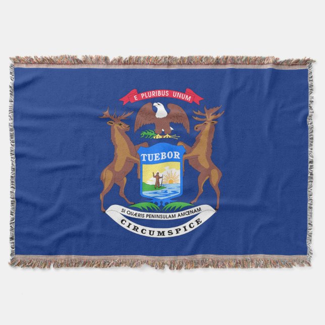 Flagge des Staates Michigan Decke (Vorderseite)