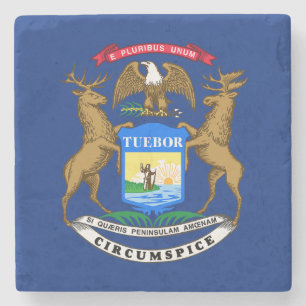 Flagge des Staates Michigan Steinuntersetzer