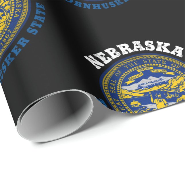 FLAGGE DES STAATES NEBRASKA CORNHUSKER GESCHENKPAPIER (Rolleneckpunkt)