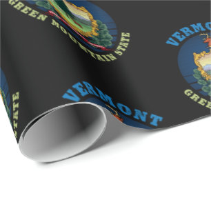 FLAGGE DES STAATES VERMONT GREEN MOUNTAIN GESCHENKPAPIER