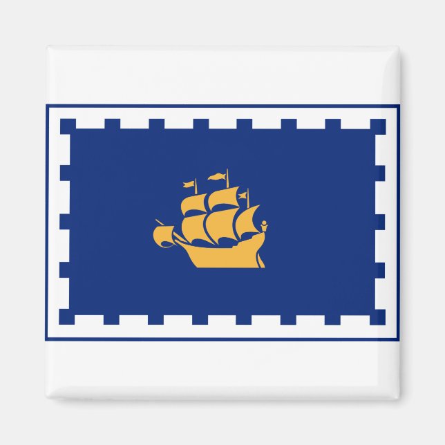 Flagge des Stadtmagazins von Quebec Magnet (Vorne)