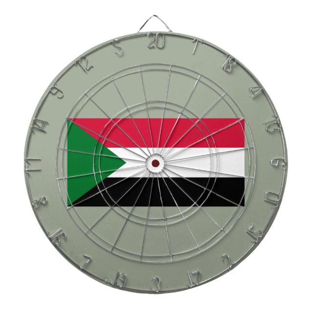 Flagge des Sudan Dartscheibe (vorne)