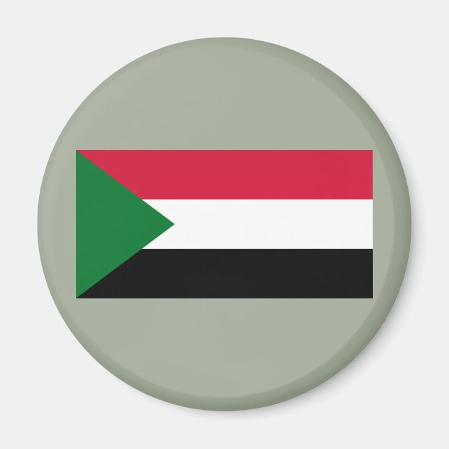 Flagge des Sudan Magnet (Vorne)