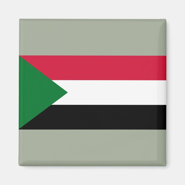 Flagge des Sudan Magnet (Vorne)