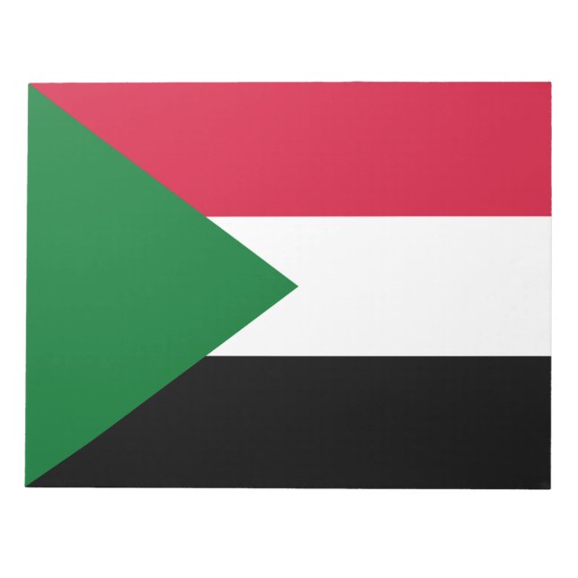 Flagge des Sudan Notizblock (Vorderseite)