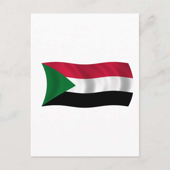 Flagge des Sudan Postkarte (Vorderseite)
