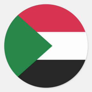 Flagge des Sudan Runder Aufkleber