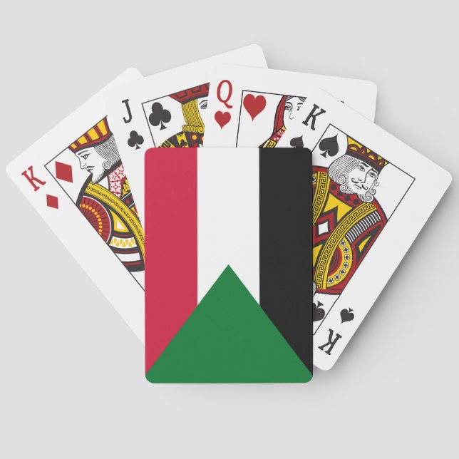 Flagge des Sudan Spielkarten (Rückseite)