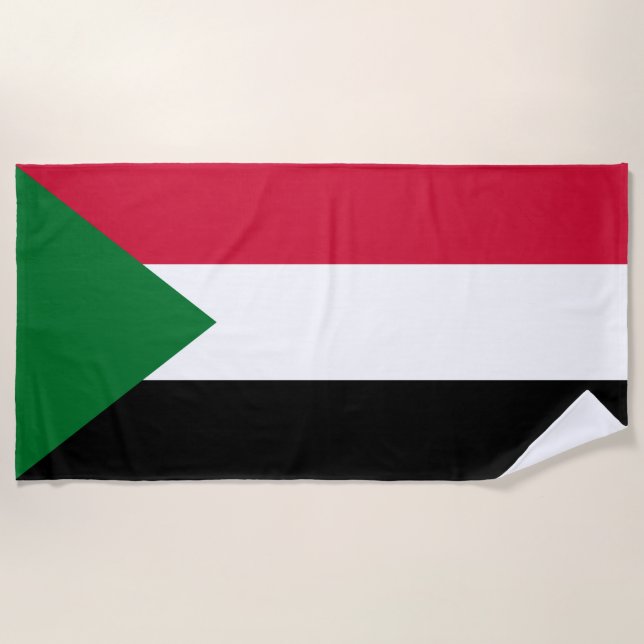Flagge des Sudan Strandtuch (Vorderseite)