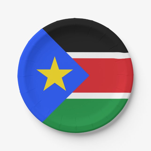 Flagge des Südsudan Pappteller (Vorderseite)