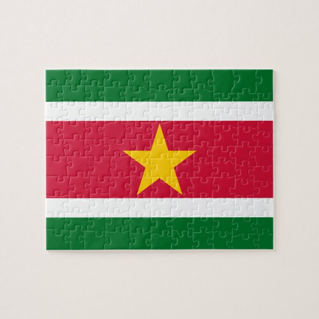 Flagge des Suriname-Foto-Puzzles Puzzle (Horizontal)