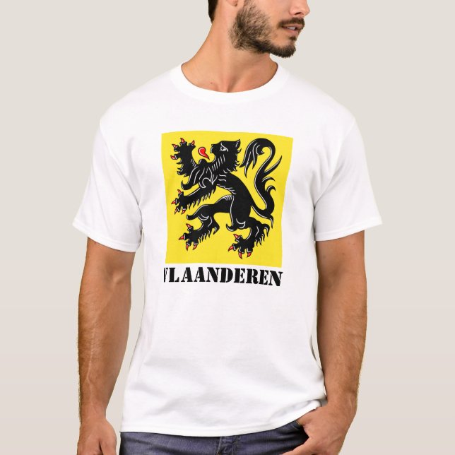 Flagge des T - Shirt Flandern (Vorderseite)