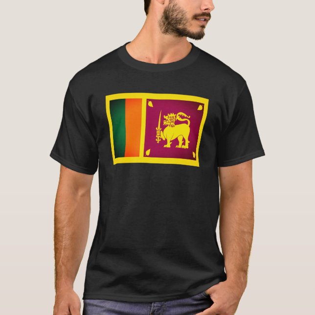 Flagge des T - Shirt Sri Lanka (Vorderseite)