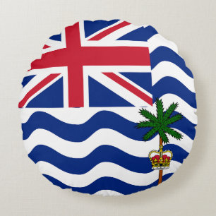 Flagge des Territoriums des Britischen Indischen O Rundes Kissen