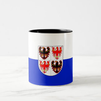 Flagge des Trentino-Südtirol (Italien) Zweifarbige Tasse