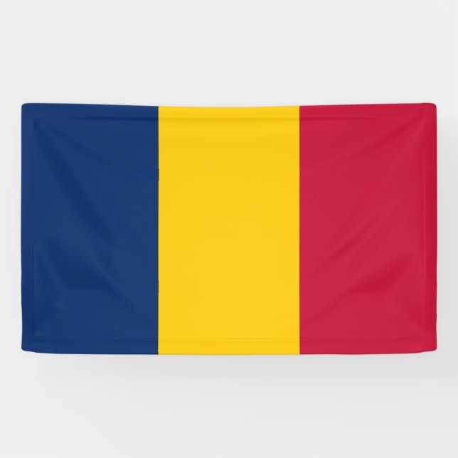 Flagge des Tschad (afrikanisches Land) Banner (Horizontal)