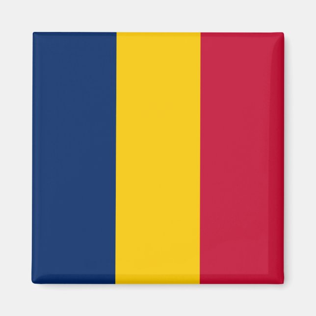 Flagge des Tschad (afrikanisches Land) Magnet (Vorne)