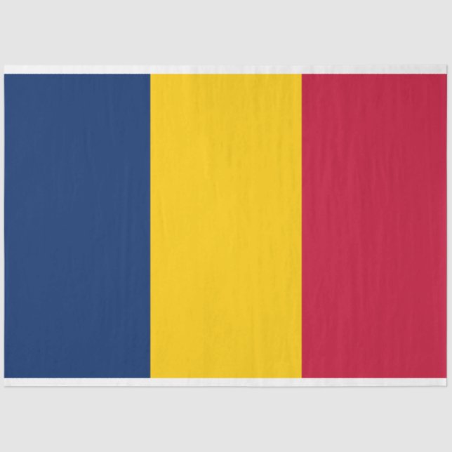 Flagge des Tschad (afrikanisches Land) Seidenpapier (Vorderseite)