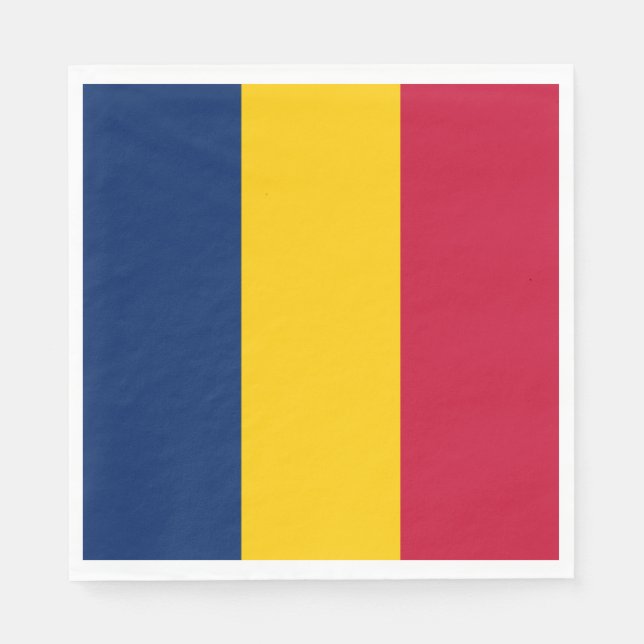 Flagge des Tschad (afrikanisches Land) Serviette (Vorderseite)