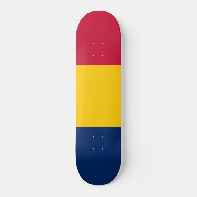 Flagge des Tschad (afrikanisches Land) Skateboard (Vorderseite)