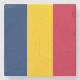 Flagge des Tschad (afrikanisches Land) Steinuntersetzer