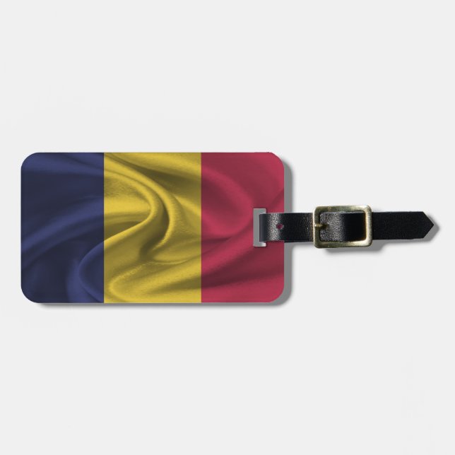 Flagge des Tschad Gepäckanhänger (Vorderseite horizontal)