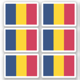 Flagge des Tschad - Sammelaufkleber Aufkleber
