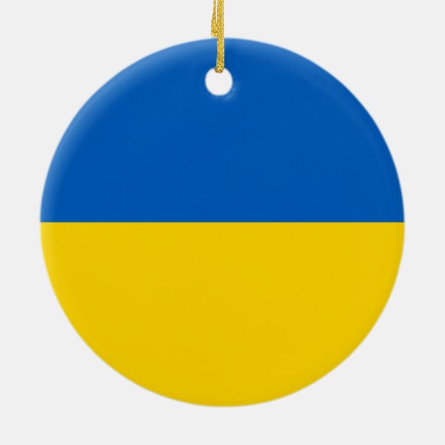 Flagge des ukrainischen Ornaments Keramik Ornament (Hinten)